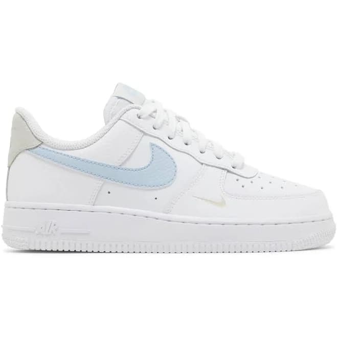 Women Nike Air Force 1 Low White Light Armory Blue Mini Swoosh