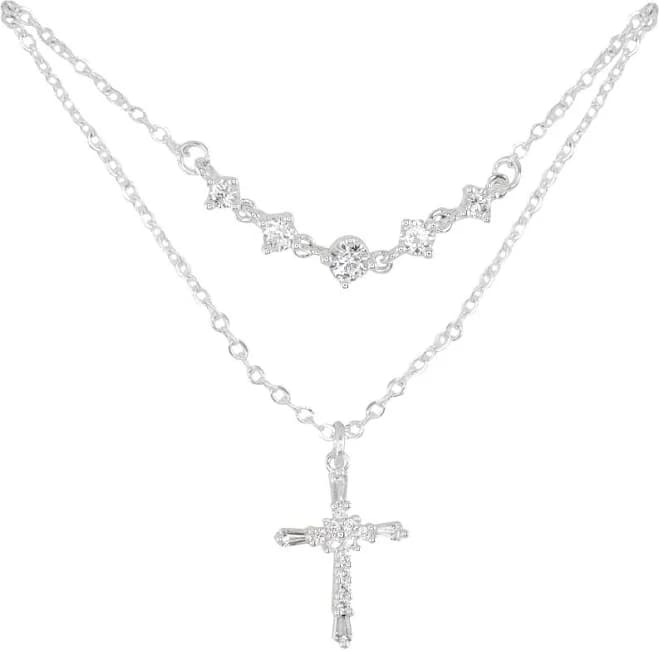 Amanda Blu CZ Cross Necklace