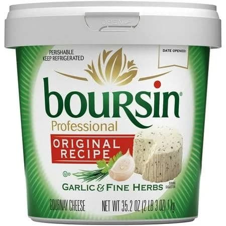 Boursin Original Recipe Garlic and Fine Herb Gournay Cheese, 2.2 Pound -- 2 per case., Size: 2.2 lbs