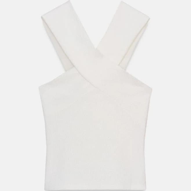 Zara Bouclé Wrap Top