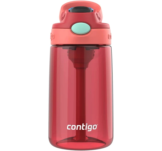 Contigo Kids Water Bottle 14 oz. Goji Berry Coral