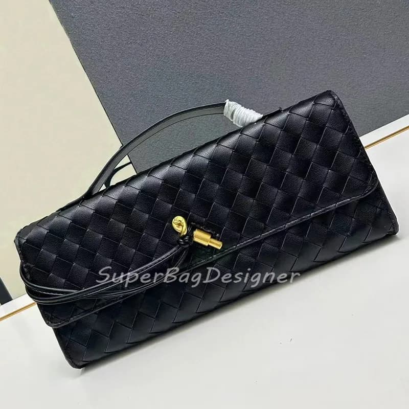 DHgate.com:Exquisite 7A Calfskin Leather Clutch Handbag with Elegant Weave Crochet Design for Ladies Evenings:Bags, Luggage & Accessories