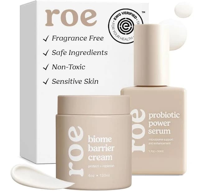 Roe Wellness Power Pair Probiotic Baby Power Serum and Biome Barrier Cream