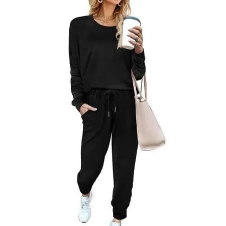 Women's 2-Piece Sweatsuit Set with Pockets