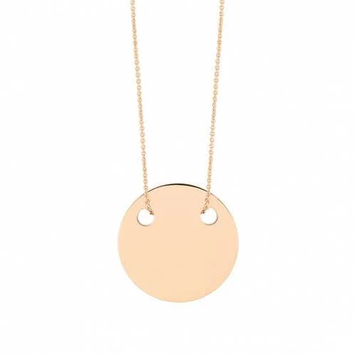 Ginette NY Rose Gold Mini Disc Necklace