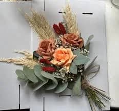 Rustic Wedding Bouquet for Bride Bridesmaid Flowergirl/ Buttonhole for Groom Groomsmen/ Autumn Wedding Party Event Decoration