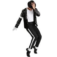 Men's Black Sequin Billie Jean Inspired Jacket – 80s Moonwalk Motown Stage Cosplay Costume