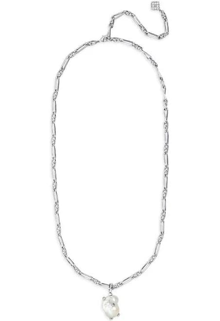 Kendra Scott Melody Silver Freshwater Pearl Pendant Necklace