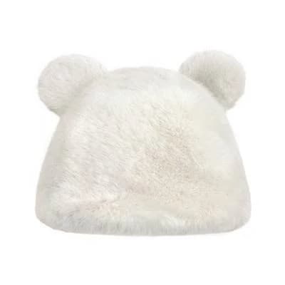 Wrapables Women's Fluffy Bear Ears Faux Fur Beanie Hat