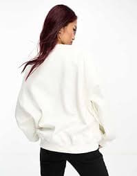 Bershka 'Pittsburgh' oversized sweatshirt in white | ASOS