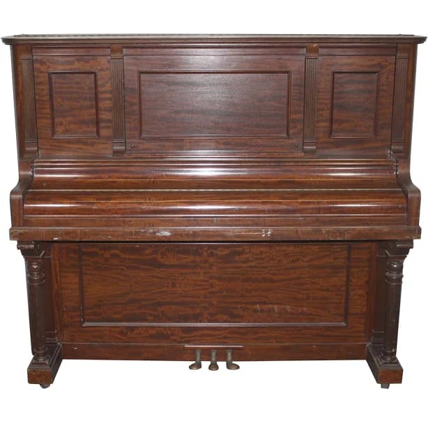Antique Chickering Upright Wood Piano