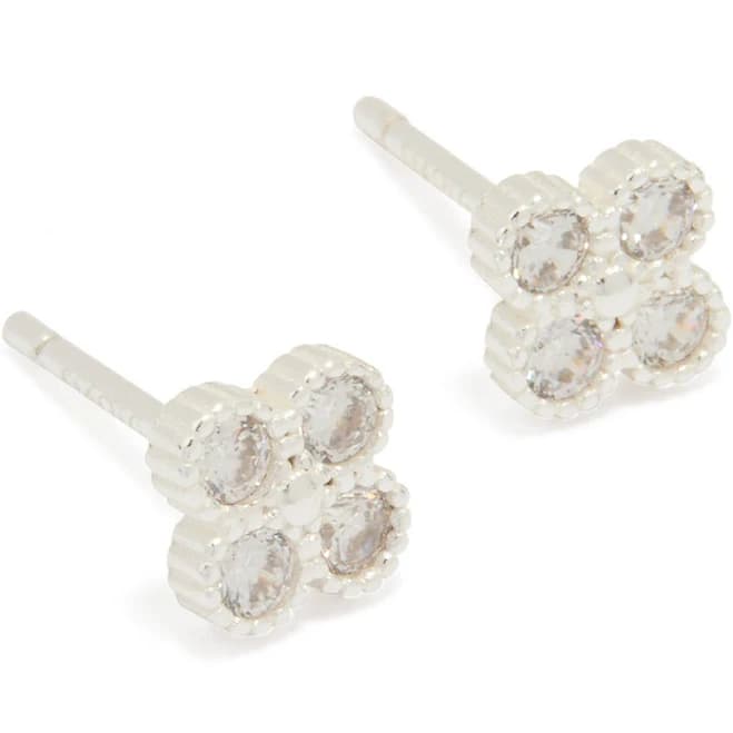 Lovisa Sterling Silver Cubic Zirconia Mini Flower Stud Earrings