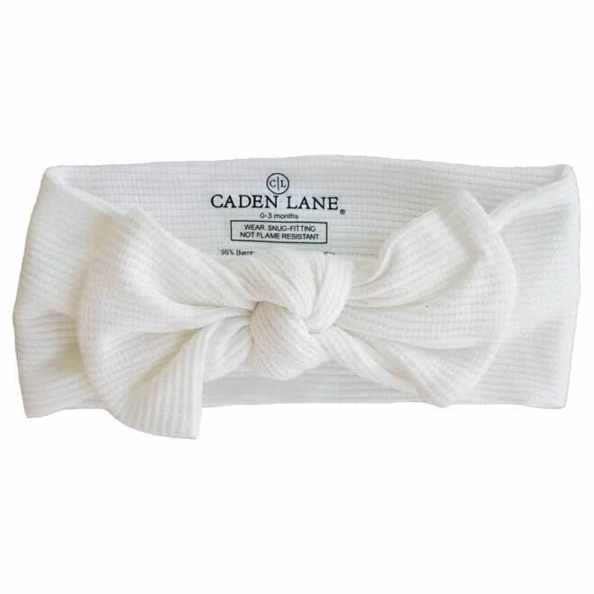 Bamboo Waffle Knit Large Bow Headwrap