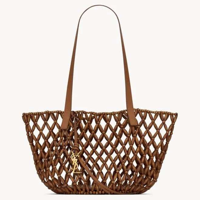Saint Laurent Women's Panier Wood Bead Bucket Bag