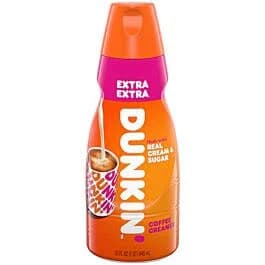 Dunkin Donuts Extra Extra Coffee Creamer; 32 Fluid Ounces; 6 Per Case