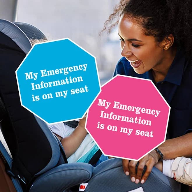 Car Seat Emergency Alert Indicator Stickers