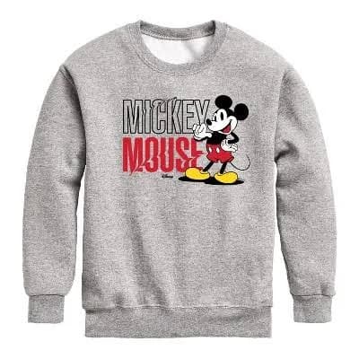 Boys' Disney Mickey & Friends Graphic Long Sleeve Fleece Sweatshirt