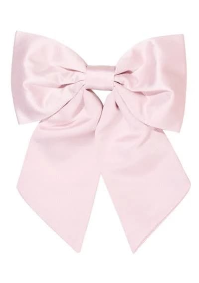 Hair Bow Clip In Blush Pink