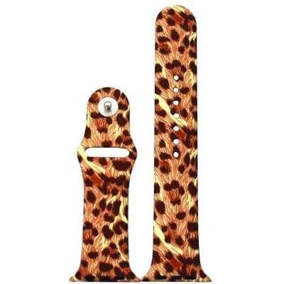 Olivia Pratt Leopard Print Silicone Apple Watch Band