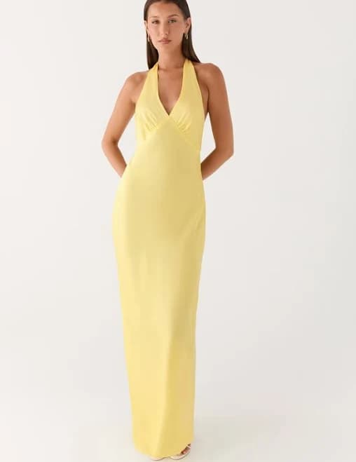 Heavy Hearted Satin Maxi Dress