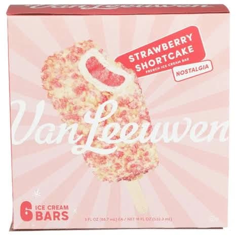 Van Leeuwen Strawberry Shortcake French Ice Cream Bars