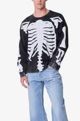 Skeleton Thermal L/S Shirt - Washed Black | mnml | shop now