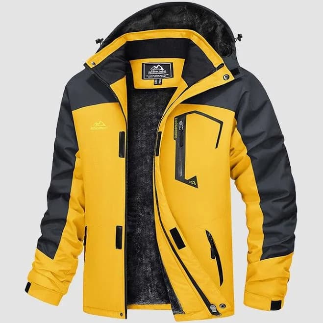 Men's Fleece Water-Repellent Ski Jacket