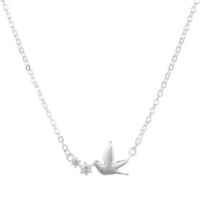 Zard Delicate Dove Charm Pendant Necklace