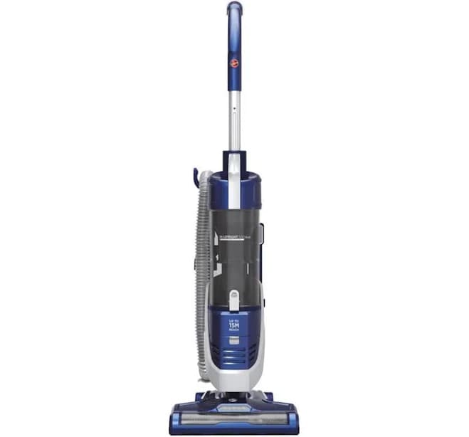 Hoover H-UPRIGHT 500 Plus HU500SBH 001 Upright Vacuum AC Dry Hepa Bagless 1.5 L Blue, Stainless Steel