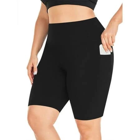 Women's High-Waisted Tummy Control Workout Shorts with Pockets