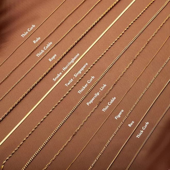14K Gold Minimalist Chain Necklace for Women