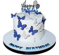 Blue Butterfly Bliss Cake