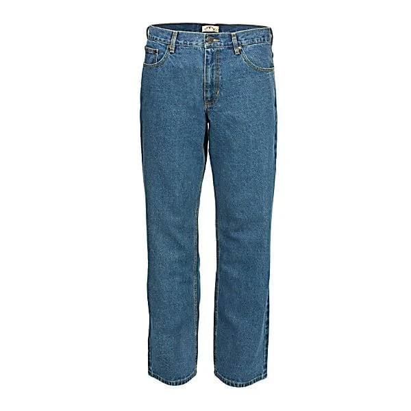 Blue Mountain Men's Relaxed Fit Mid-Rise Denim 5-Pocket Jeans