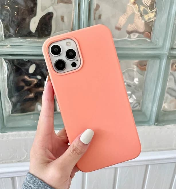 Orange Silicone Phone Case Basic Phone Cases And Covers Plain Protective Cover