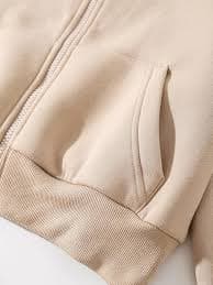 Amazon.com: LOFAAC Women Fleece Full Zip Up Cropped Hoodie Sweatshirt 90s Long Sleeve Drawstring Hooded Crop Jacket Top(S,US,Women,Apricot) : Clothing, Shoes & Jewelry