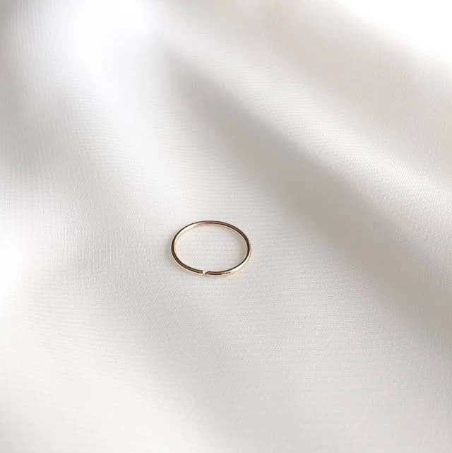 IB Jewelry Snug Nose Ring Hoop 6mm 7mm 8mm 9mm Simple Thin Nose Hoop