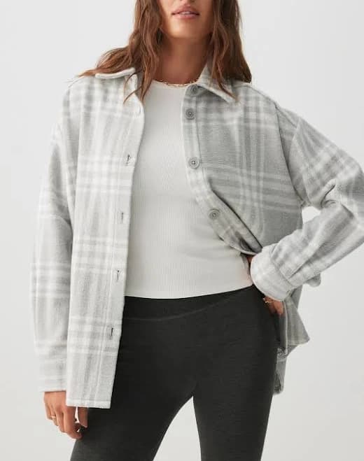 Ardene Women's Oversized Plaid Shirt Jacket