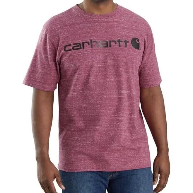 Carhartt Men's Loose Fit Heavyweight Short-Sleeve Logo Graphic T-Shirt
