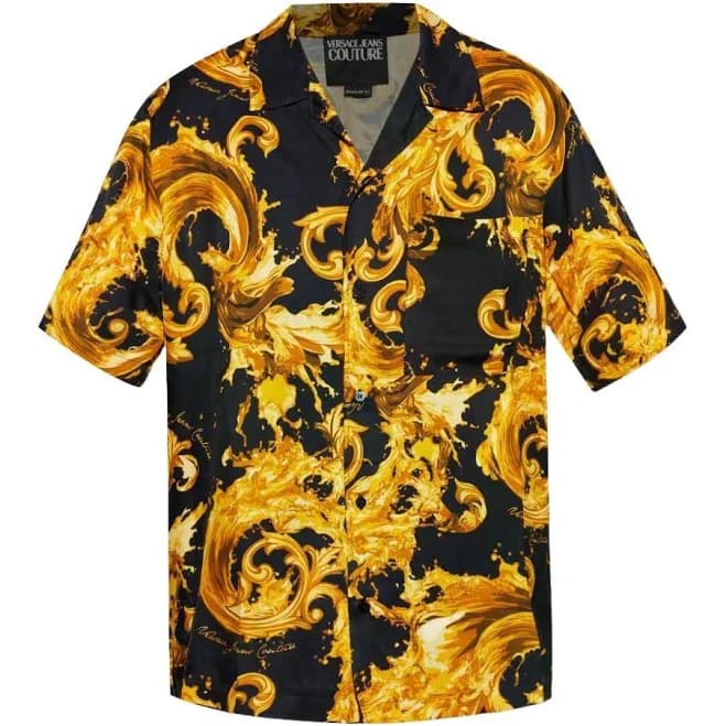 Versace Men's Baroque-Pattern Shirt