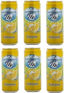 "The Limone" Lemon Flavoured Tea in Mineral water 11.15 Fluid Ounces (33cl) Bottles (Pack of 6) [ Italian Import ]