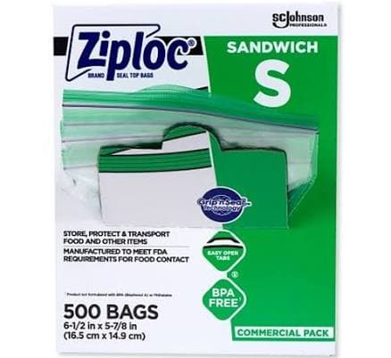 Resealable Sandwich Ziploc Bags