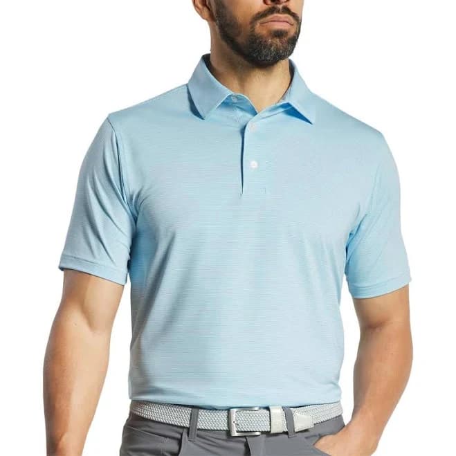 FootJoy Men's MicroFeeder Stripe Polo