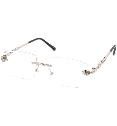 12-Pack Rimless Serpent Metal Glasses
