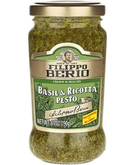 Filippo Berio Pesto, Basil & Ricotta, 6.7 Ounce Glass Jar