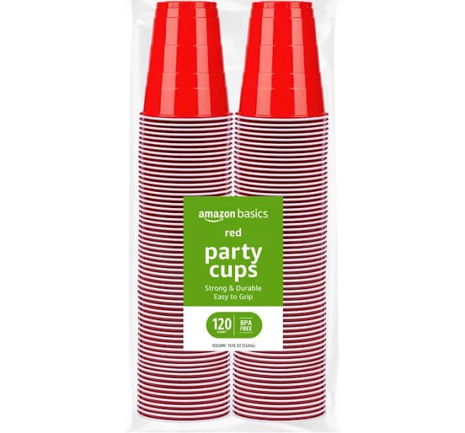 Amazon Basics Disposable Plastic Party Cups