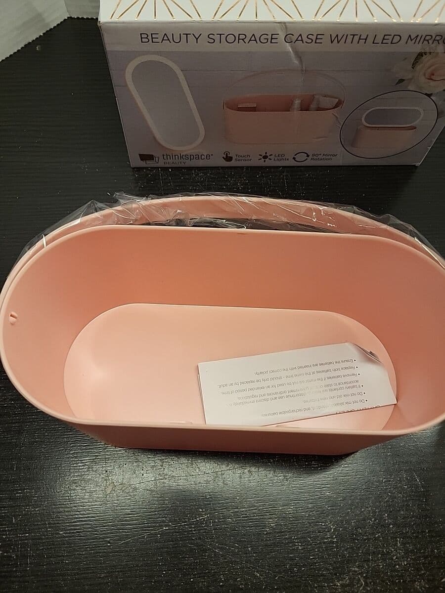 Beauty Storage Case With LED Mirror Thinkspace Beauty | eBay
