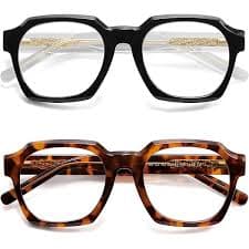 Amazon.com: 2 Pairs Deluxe Reading Glasses - Comfortable Stylish Simple Readers : Health & Household