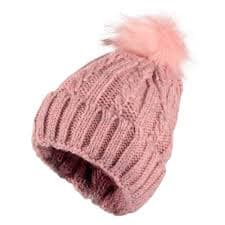 WITHMOONS Fleece Pom Beanie Winter Twist Knit Hat Slouchy Melange Cap XZP0071 (Grey) - Walmart.com