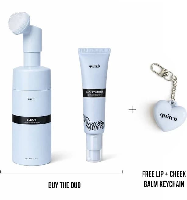 Quitch Skin Science Bundle + Freebie Lip Cheek Balm Keychain