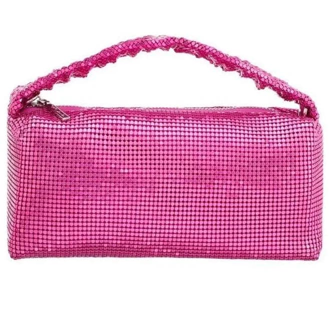 Nina Women's Trixie Ruched Handle Mesh Handheld Bag